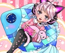 可愛いミニキャラ作成ます SNS、挿絵、用途色々!ご希望に合ったイラスト作成します! イメージ5