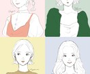 おしゃれでシンプルなアイコンを作成します 無料訂正ラフ提案無制限！おしゃれな似顔絵・キャラアイコン＊． イメージ1