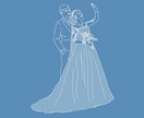 写真から上品な線画ウェディングイラストを制作します 【結婚式専門・修正無制限】初回3名様限定☆オプション1つ無料 イメージ3