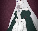 ゴシック・ダークな女性のイラストを制作します 白・赤・黒の配色を得意としています イメージ5