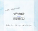 中学生、高校生、親御さん向け　勉強の相談にのります テスト、提出物、勉強習慣…勉強の悩みはありますか？ イメージ1