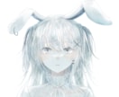 歌ってみたイラスト、動画用サムネを制作します 背景なし、白を活かして水彩で優しく、あなたの青で描きます イメージ3