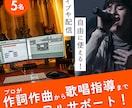 先着5名！プロが作詞作曲から歌唱指導まで行います 実績作りのため限定価格！プロが歌唱までサポートします♪ イメージ1