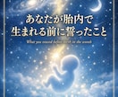 あなたが胎内で生まれる前に誓ったことを伝えます ここにいることを選んだ自分の不思議に気付いた方へ イメージ1