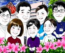 転勤・退職祝いなどの記念品イラストを作成します 一緒に過ごした貴重な時間や思い出をイラストにします。 イメージ1
