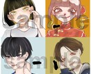 スクエアサイズのイラスト描きます SNSやゲームのアイコンなどにいかがですか？ イメージ2