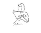 シンプルでおしゃれな線画イラストをお描きします 似顔絵やSNS用アイコンなど媒体や目的に応じます イメージ4