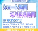 配信者様向け、short動画の編集を承ります 配信を頑張りながら、動画投稿も頑張りたい方へ！！ イメージ1