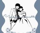 おしゃれなウェルカムボードペーパーアイテム描きます 写真から似顔絵を作成！カラー変更無料！ イメージ2