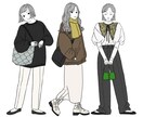 髪型や服装にこだわったイラスト描きます 挿絵やアイコンなど幅広い用途で使用いただけます！ イメージ5