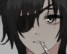 納得いくまでリテイク可！アイコン、ヘッダー描きます ダークな雰囲気のイラストお描きします！ イメージ4