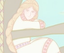 デジタルでアールヌーボー調の水彩イラスト制作します まるで透き通るような繊細な色相い イメージ1