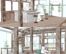 お洒落なオリジナル手書きパースを描きます お洒落なインテリアパース、宣伝用、雰囲気 イメージ3