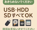 失ったデータを救出します USBメモリ・SD・HDD等各種記憶媒体のデータを救出します イメージ1