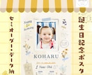 1歳の記念に♡名入れバースデーポスター作ります 写真とお名前で作る世界に一枚だけの記念ポスター イメージ1