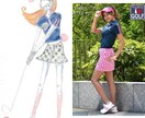 ファッションデザイン・女の子のイラスト描きます 商品化も可能?米美術大学卒のコレクションモデルが描きます イメージ4