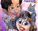 ご結婚の記念に描かせていただきます 幸せなお二人の表情を似顔絵に残してみませんか。 イメージ2
