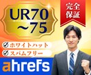 SEO外部対策でUR70以上にします オプションでURLレーティング80以上も可能です。 イメージ1