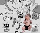 ニューボーンフォトに落書きさせて頂きます 出産時の思い出をかわいく記録♪ イメージ1