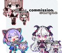 デフォルメイラスト描きます キャラクターに合わせた簡略化されつつも可愛いイラスト描きます イメージ2