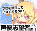 元声優が演技指導やお悩みを解決します プロを目指していなくても、進路に悩んでいる方も大歓迎！ イメージ2