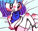 不思議ｶﾜｲｲイラスト・漫画調似顔絵等描きます 模様いっぱい鮮やかなイラスト〜似顔絵まで！ イメージ6
