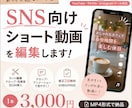 SNS向けショート動画を編集します 素材を送るだけ！SNS向けショート動画編集 イメージ1