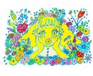 おしゃれで個性的なアート似顔絵お描きします ビビッドな色使いで印象に残る一枚に仕上げます イメージ2