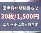 医療費明細書や薬局のレシートをエクセルでまとめます 国税庁の医療費控除のテンプレートを使用！ イメージ1