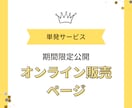 オンライン販売ページ制作します 期間限定の特別販売ページにピッタリのサービスです。 イメージ1