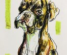 あなたのペットをドローイングでお描き致します 一筆入魂❗️エモーショナルなアート作品を貴方に☆ イメージ10