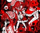 ダーク病み系オリジナルイラストを作成します 独特な筆致で病み雰囲気のキャラクターを描き上げます イメージ2