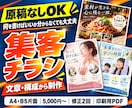 原稿なしOK！集客チラシを文章・構成から作成します 何を書けばいいか分からない段階から一緒に整理します イメージ1