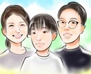 即日対応可☆高リピート率【やわらか似顔絵】描きます 筆タッチでほんわかイラストはいかがですか？ イメージ2