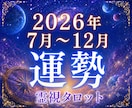 2026年後半、7月～12月の運勢を視ます 2000文字超えの大ボリュームで2026年後半運勢を徹底分析 イメージ1