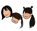 写真をユルイラストにします 記念イラストやアイコンに最適　家族・きょうだい・仲間との写真 イメージ4