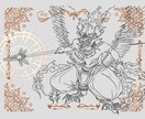 世界中の神様を描きます 線画での提供となっております!魔よけにいかがでしょうか? イメージ1