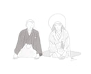 写真から線画イラストを作成します お子様や結婚式の記念やプレゼントにいかがですか？ イメージ4