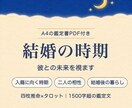 結婚の時期|彼との未来を視ます 四柱推命×タロット✨1500字超の鑑定文＋鑑定書PDF付 イメージ1