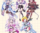 レトロなテイストのイラスト、立ち絵描きます 90年代風のタッチで1枚絵や立ち絵を制作させて頂きます！ イメージ7