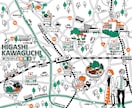 線画イラスト入りの地図を作ります 温かみのあるイラストマップをお探しの方に！ イメージ9