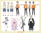 オリジナルキャラクターを作成します カラーラフで雰囲気をカタチに。 イメージ8
