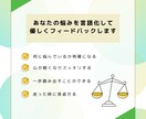 モヤモヤ言語化！たった1往復で心の悩みを整理します 行動への一歩を見つけ、スッキリとした気持ちへ導きます イメージ3