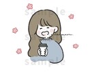 アイコンにぴったりなゆるゆる似顔絵作成します ふんわりしたイラストのアイコンをお探しの方、いかがですか？ イメージ1