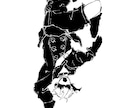 白黒でかっこいいイラスト描きます モノクロでかっこいいイラストを最安値で作成致します イメージ3