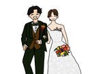 結婚式のウェルカムボードを作成します 温かい雰囲気のイラストを描きます‎^_^ イメージ2