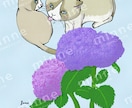 愛嬌たっぷり！ゆるかわな猫の似顔絵イラスト描きます 特別な記念日やペットを飼っている方へのプレゼントに！ イメージ1