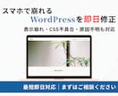 WordPressの表示崩れを即日修正します サイトのエラー・修正・困りごとに丁寧に対応致します イメージ1