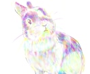 ペット・動物を三原色（虹色仕様）で描きます 三原色ならではの、素朴で鮮やかなふわっとした発色です。 イメージ2