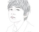 写真を元にお洒落な似顔絵イラストを描きます ふわふわした鉛筆画で、優しい雰囲気を演出します イメージ7